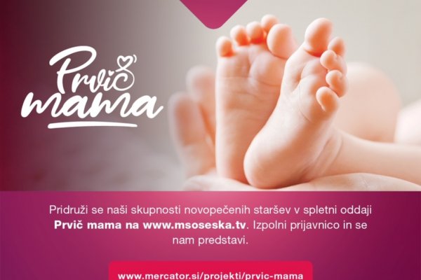 Povabilo k prijavi Prvič mama