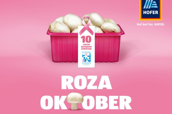 HOFER z Roza oktobrom tudi letos osve&scaron;ča o raku dojk